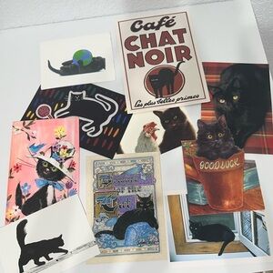 Vintage Black Cat Unused Greeting Cards and Post Cards Lot of 10